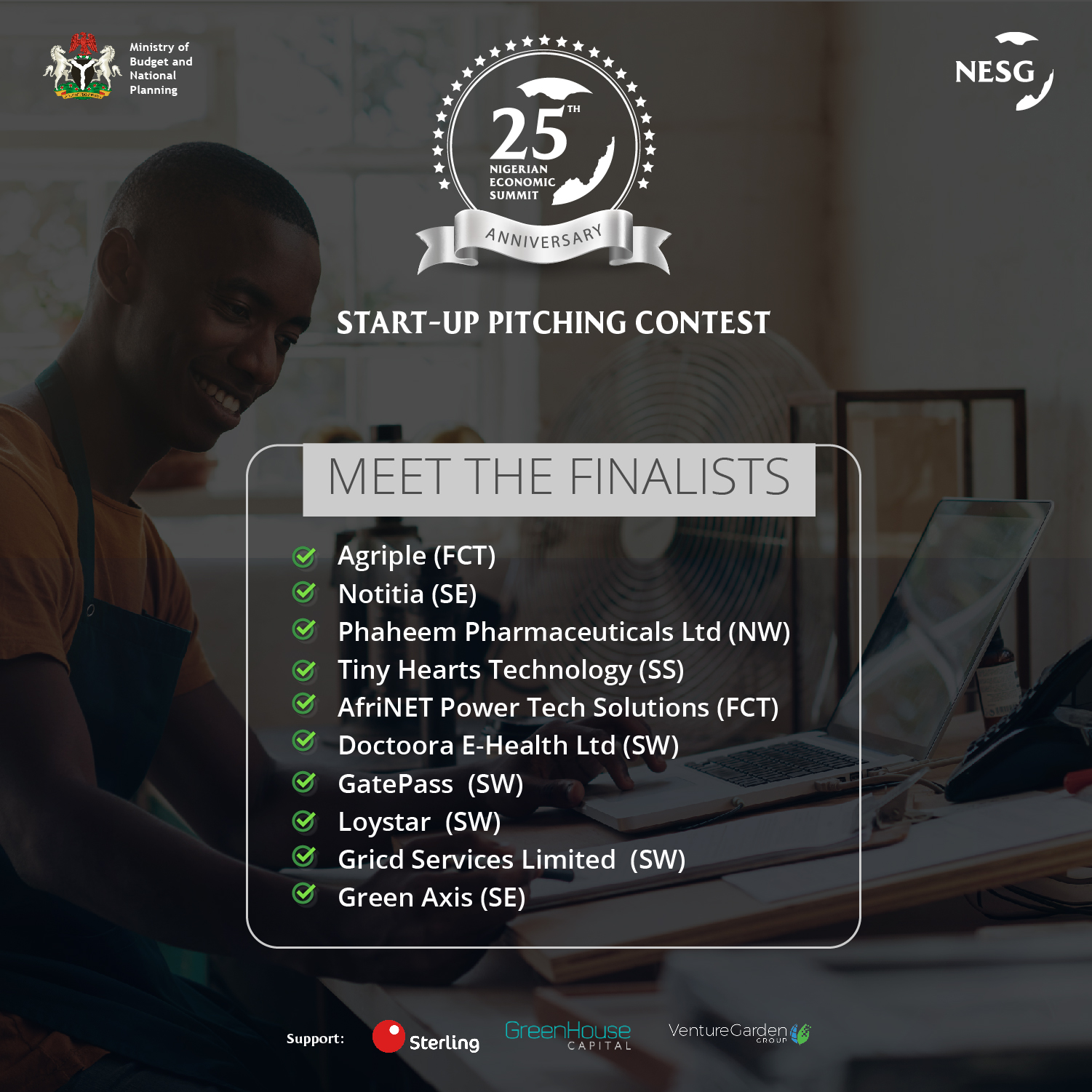 NESG announces Finalists of the Startup Pitching Competition